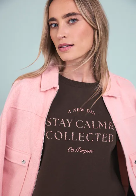 Sweatshirt met kunstwerk molten earth Sweatshirt met kunstwerk molten earth