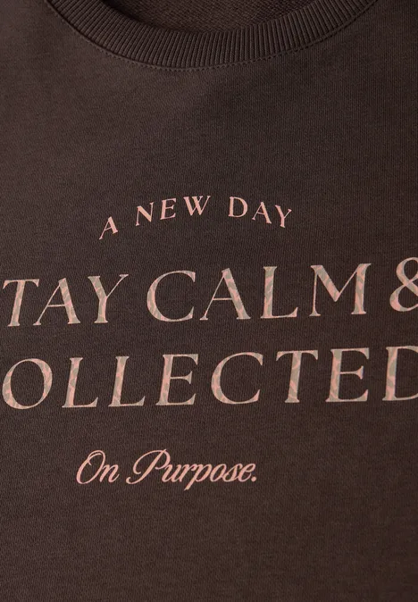 Sweatshirt met kunstwerk molten earth Sweatshirt met kunstwerk molten earth