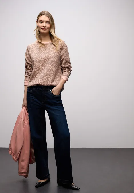 Sweat-shirt Léo light apricot