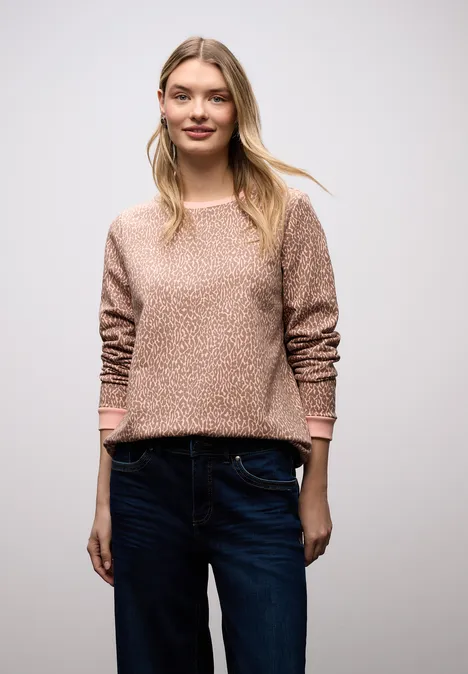 Sweat-shirt Léo light apricot