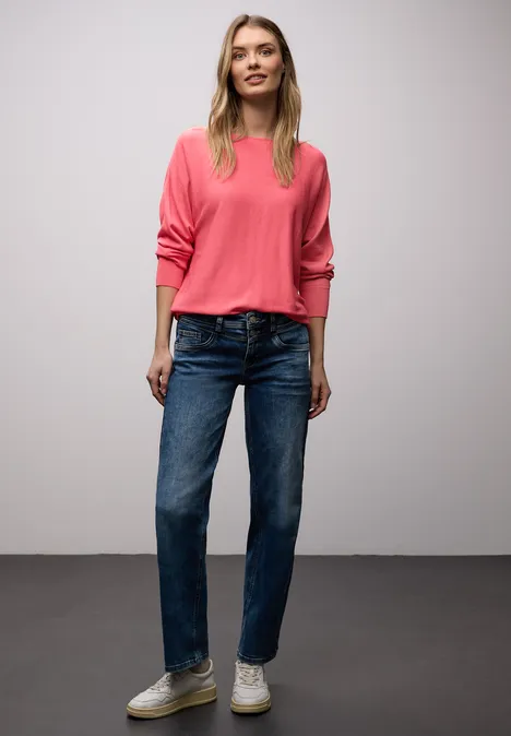 Dolman Pullover striking coral