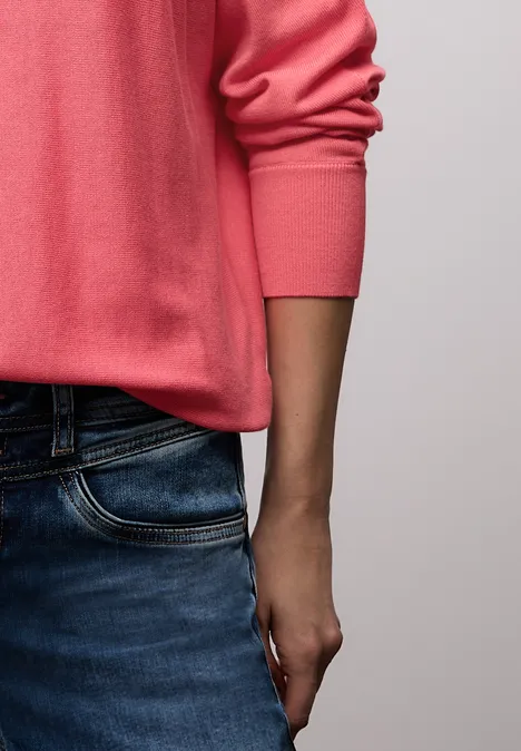 Dolman Pullover striking coral