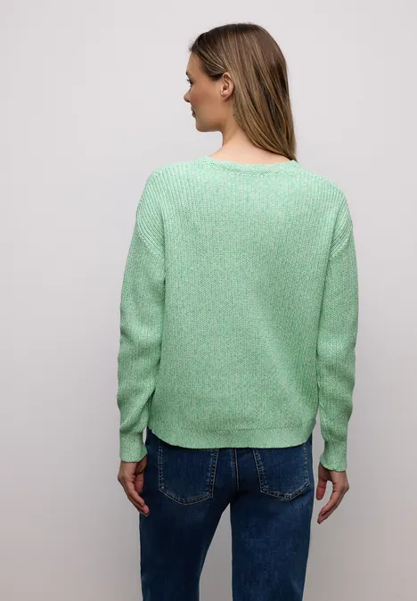 Mouliné Pullover pale mint green
