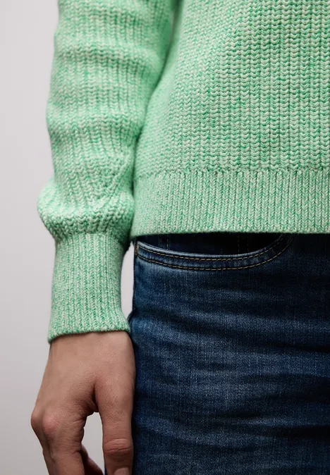 Mouliné Pullover pale mint green