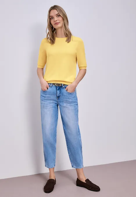 Pullover in Unifarbe bloom yellow