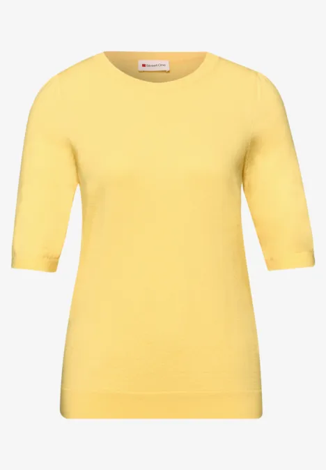 Pullover in Unifarbe bloom yellow