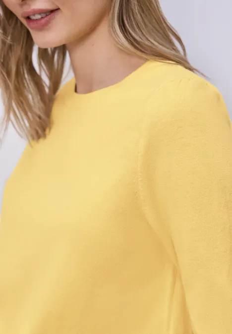 Pullover in Unifarbe bloom yellow