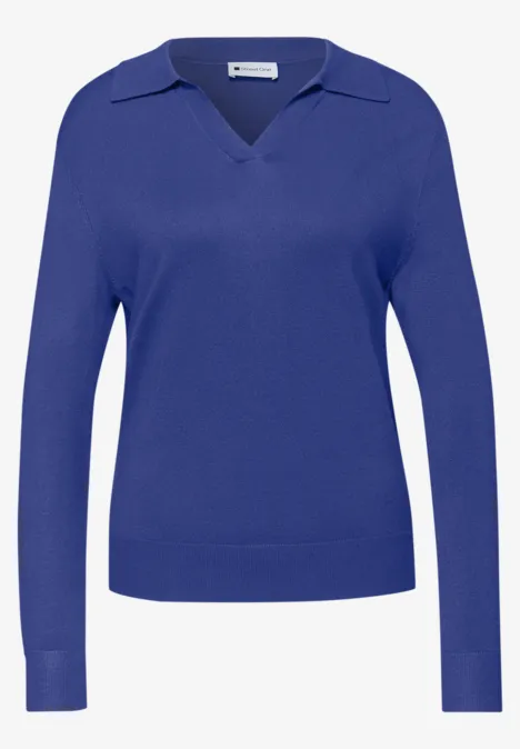 Pullover mit Polokragen amparo blue