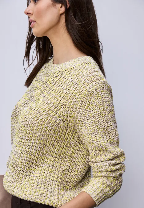 Pull en grosse maille cotton beige