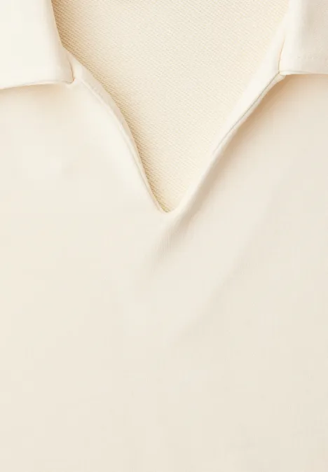 Sweater met kraag soft beige