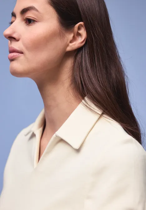 Sweater met kraag soft beige