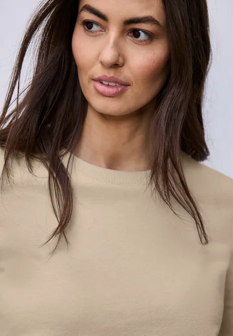 Basic Sweatshirt cotton beige Basic Sweatshirt cotton beige