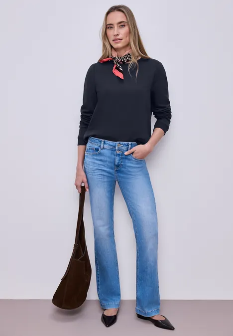 Basic sweatshirt shadowed navy