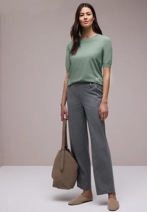 Pullover in Unifarbe dark mint green