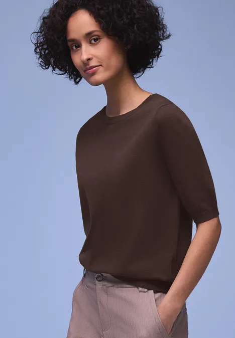 Pull-over en couleur unie molten earth