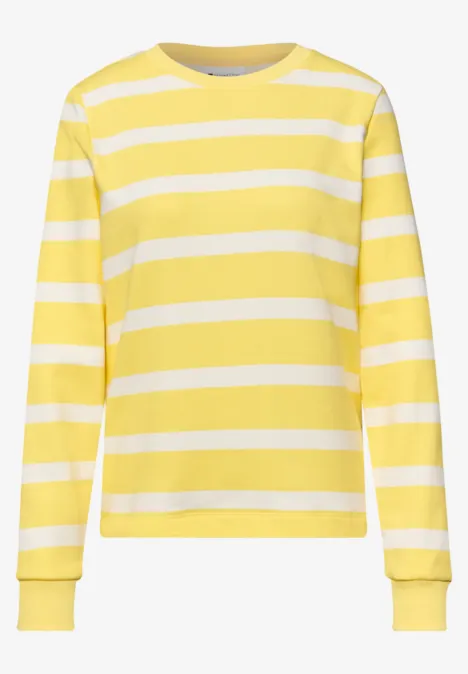 Gestreept sweatshirt bloom yellow