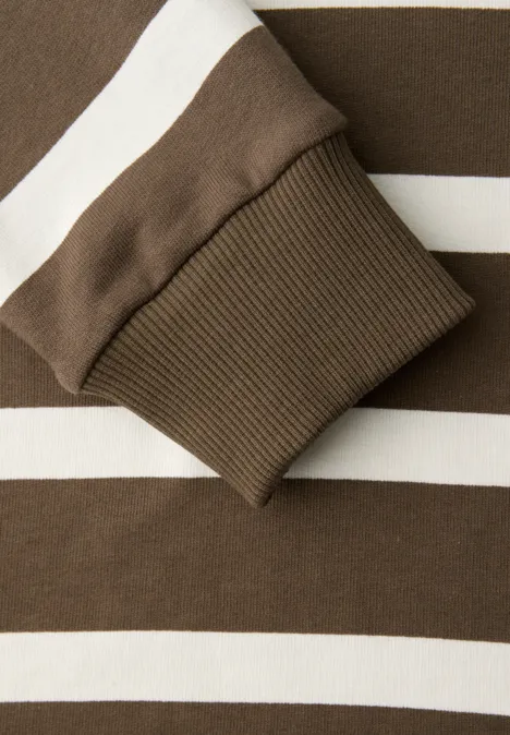 Gestreiftes Sweatshirt light terra mocha