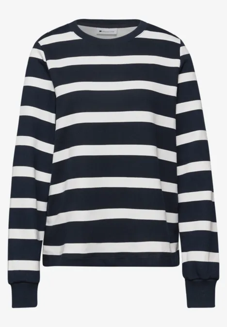 Gestreiftes Sweatshirt shadowed navy