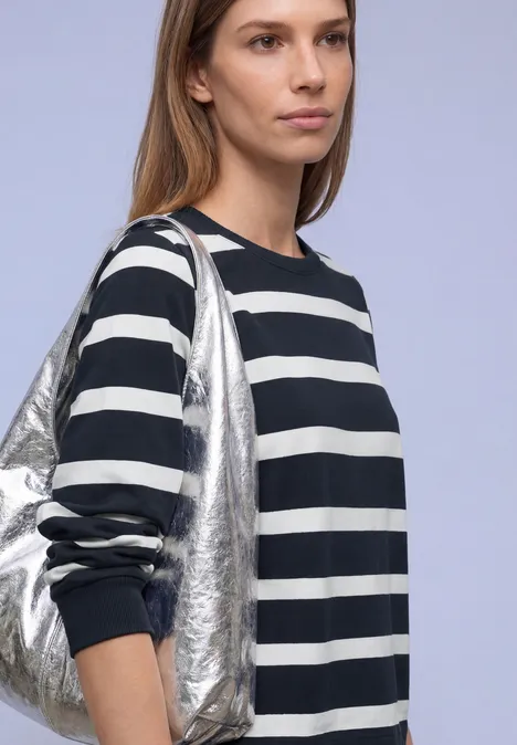 Gestreiftes Sweatshirt shadowed navy