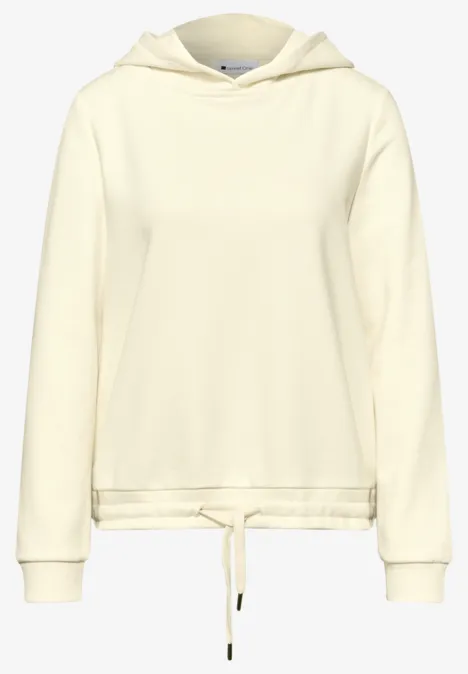 Hoodie in effen kleur soft beige