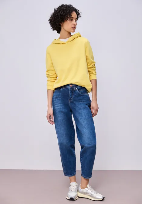 Hoodie in effen kleur bloom yellow