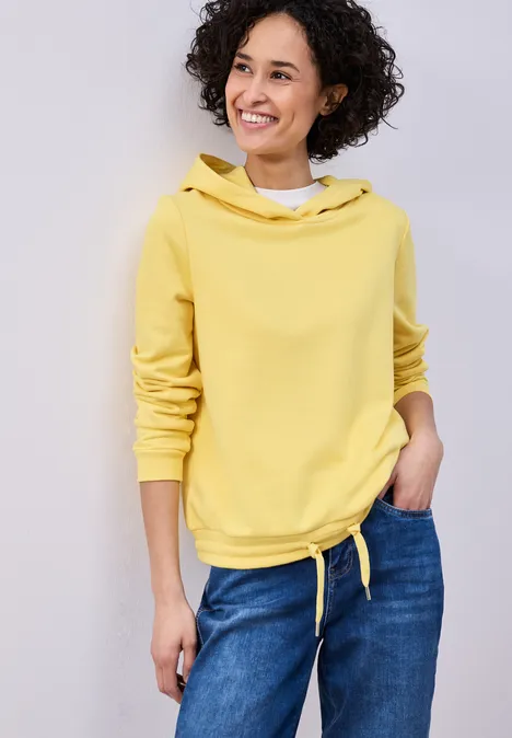 Hoodie in effen kleur bloom yellow