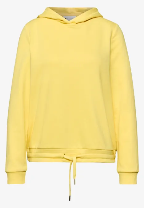Hoodie in effen kleur bloom yellow