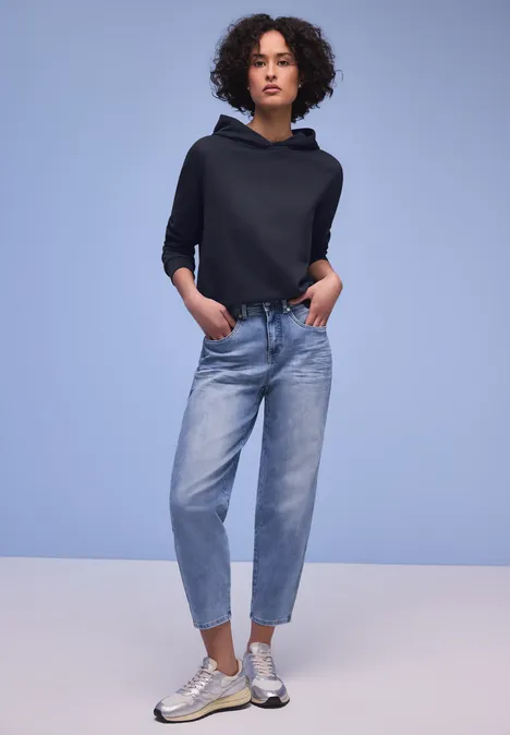 Hoodie in effen kleur shadowed navy Hoodie in effen kleur shadowed navy