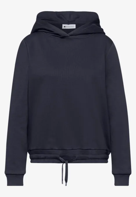 Hoodie in effen kleur shadowed navy Hoodie in effen kleur shadowed navy