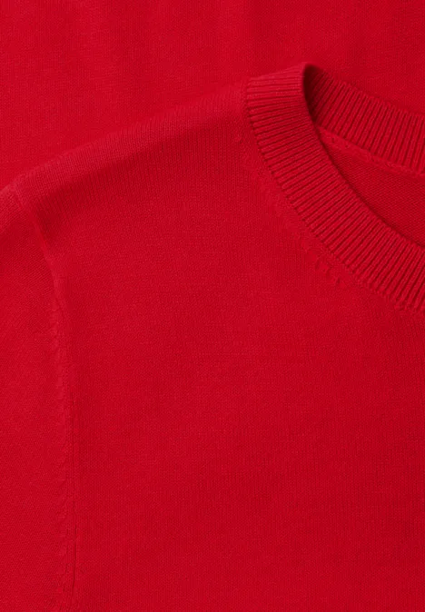 Trui in effen kleur salsa red Trui in effen kleur salsa red