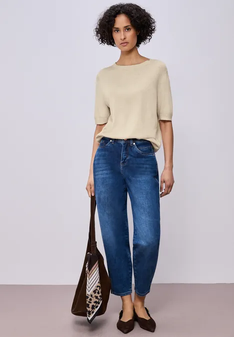 Trui in effen kleur smoke beige mel. Trui in effen kleur smoke beige mel.