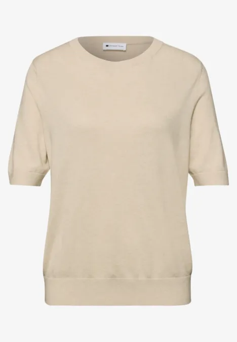 Trui in effen kleur smoke beige mel. Trui in effen kleur smoke beige mel.