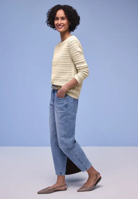 Sweter ze strukturą soft beige Sweter ze strukturą soft beige