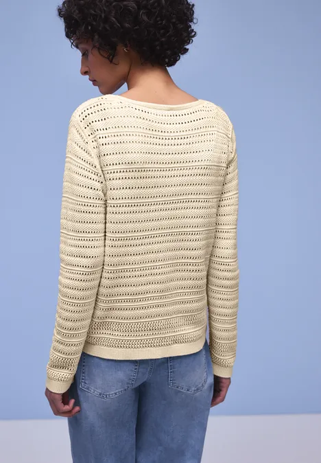 Sweter ze strukturą soft beige Sweter ze strukturą soft beige