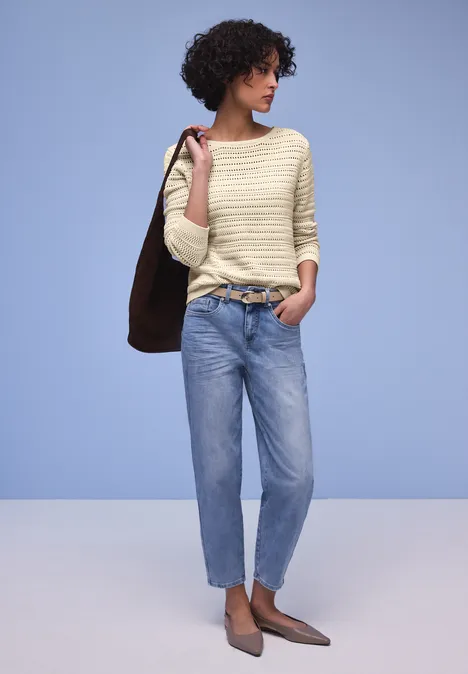 Sweter ze strukturą soft beige Sweter ze strukturą soft beige