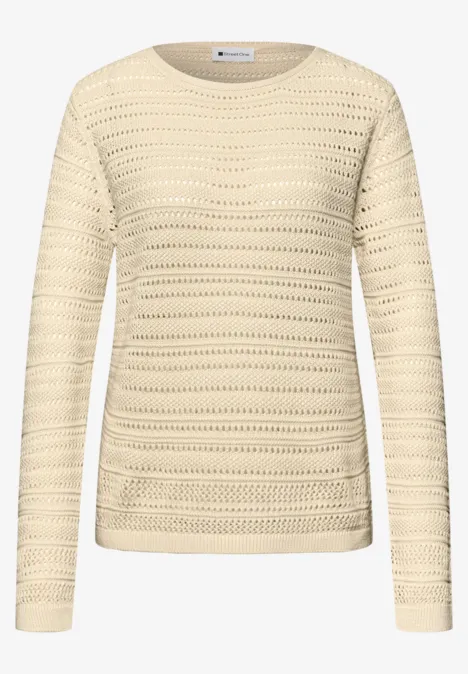 Sweter ze strukturą soft beige Sweter ze strukturą soft beige