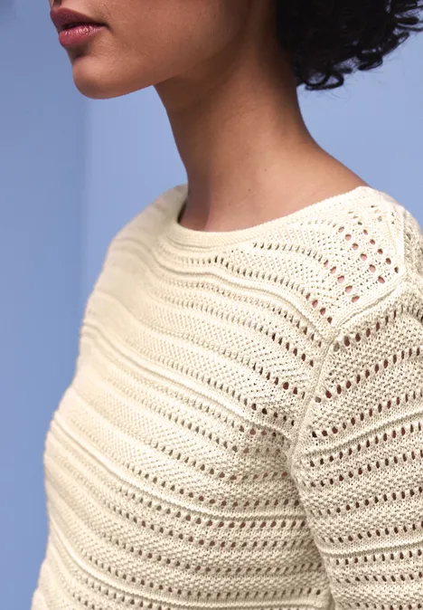 Sweter ze strukturą soft beige Sweter ze strukturą soft beige