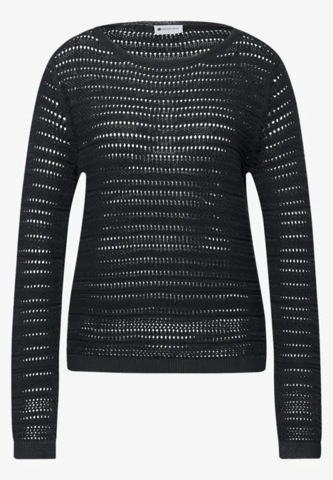 Langarm Pullover mit U-Boot-Ausschnitt shadowed navy Langarm Pullover mit U-Boot-Ausschnitt shadowed navy