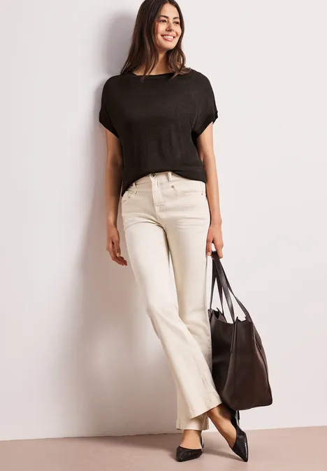 Pullover mit U-Boot-Ausschnitt espresso brown