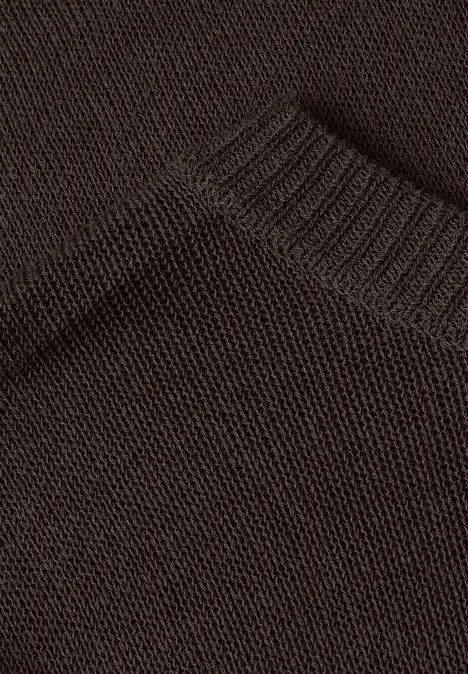 Pullover mit U-Boot-Ausschnitt espresso brown
