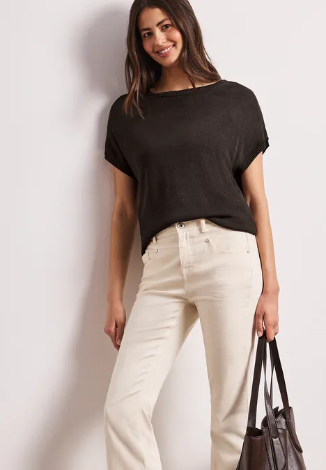 Pullover mit U-Boot-Ausschnitt espresso brown