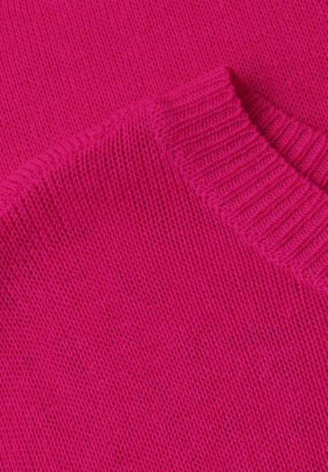 Pullover mit U-Boot-Ausschnitt magenta dream