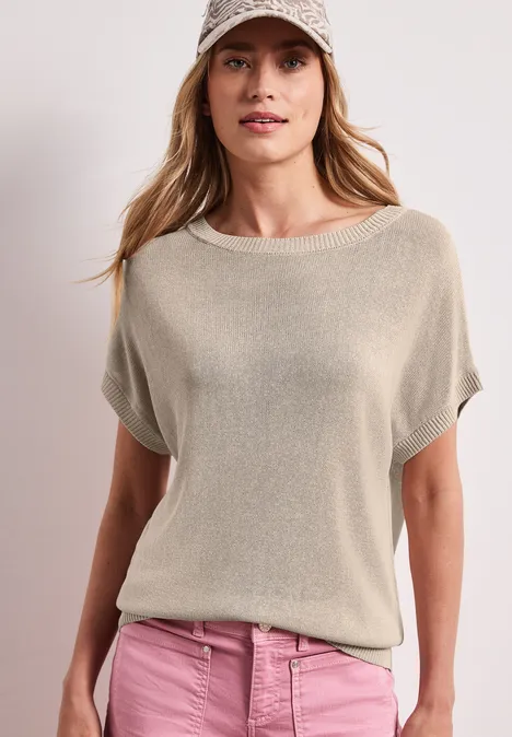 Pull-over avec encolure en U clay sand