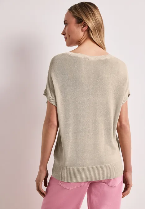 Pull-over avec encolure en U clay sand