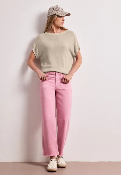 Pull-over avec encolure en U clay sand