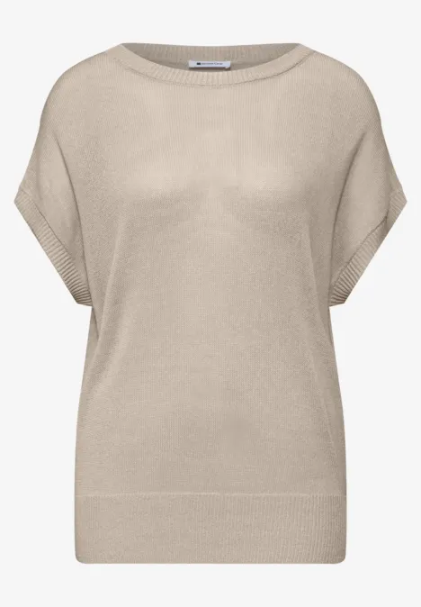 Pull-over avec encolure en U clay sand