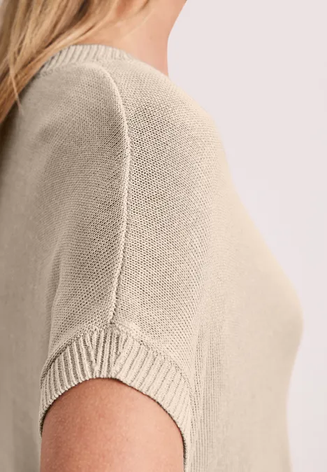 Pull-over avec encolure en U clay sand