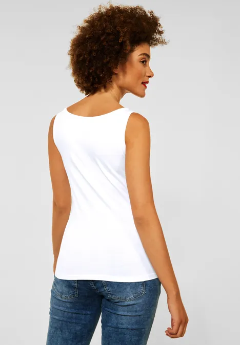 Basic Top in Unifarbe White
