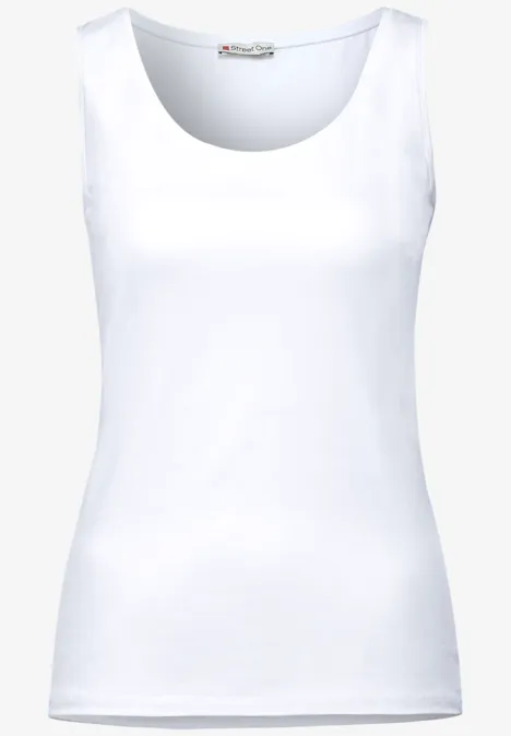 Basic Top in Unifarbe White