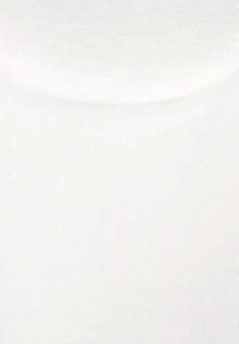 Basic T-Shirt mit 3/4 Arm off white